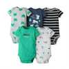 5PCS/Lot Baby Boys Girls Bodysuits 100% Cotton Short Sleeves Kids Clothes 6-24 Month Newborn Baby Clothing Bebe Jumpsuit