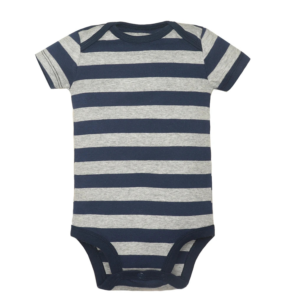 5PCS/Lot Baby Boys Girls Bodysuits 100% Cotton Short Sleeves Kids Clothes 6-24 Month Newborn Baby Clothing Bebe Jumpsuit