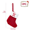 Christmas Socks Knitting Snowflake Letter Stocking Christmas Decoration For Home 2024 Xmas Tree Ornament Gift Navidad Natal 2024