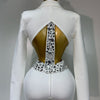 Women Sexy Long Sleeve Beading Bodycon Two Pieces Pants Bandage Set 2025 Celebrity Designer Fashion Women's Luxury Birthday Set