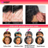 HMBP 450 Density Lagos Hairline 13x6 HD Transparent Lace Frontal Wigs Human Hair Kinky Curly Human Hair Glueless Wigs Preplucked