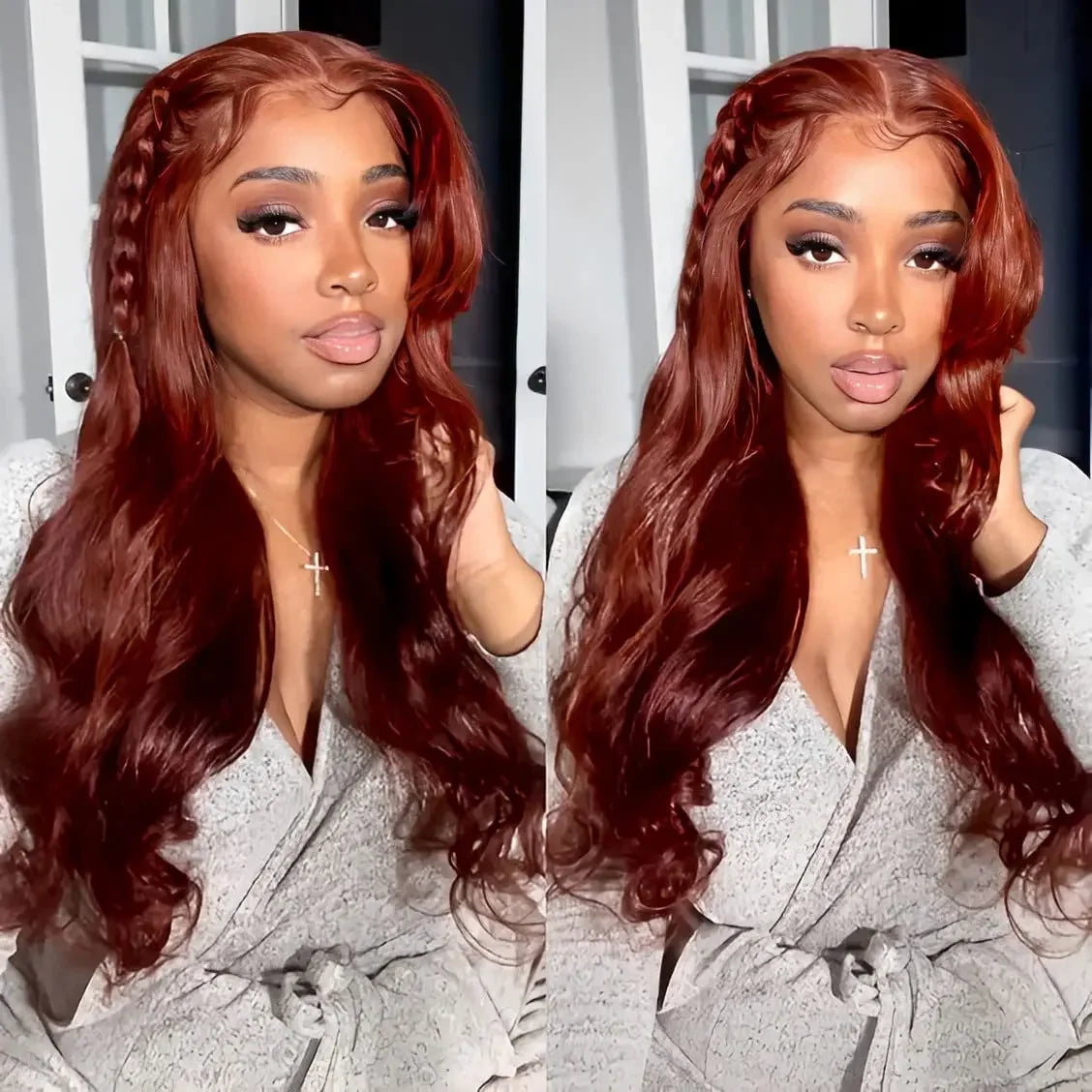 Dark Purple Body Wave Lace Front Wigs Synthetic Deep Burgundy 13x4 Lace Front Wigs Grape Purple Glueless Wigs 180% Density Women