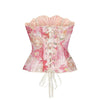 Hollow Out Corset Tops Irregular Hem Fishbone Underbust Top Slim Bandage Shapewear Bustier Korset Costumes Evening Party Corset