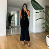 Elegant Knit Vest Suits Women Solid Single Breasted O-neck Sleeveless Slim Waistcoat Bodycon Midi Skirts 2025 Spring Lady Outfit
