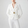9 Colors Factory Customize Luxury Quality Classic Style Office White Black Women Pocket Blazers with Blet