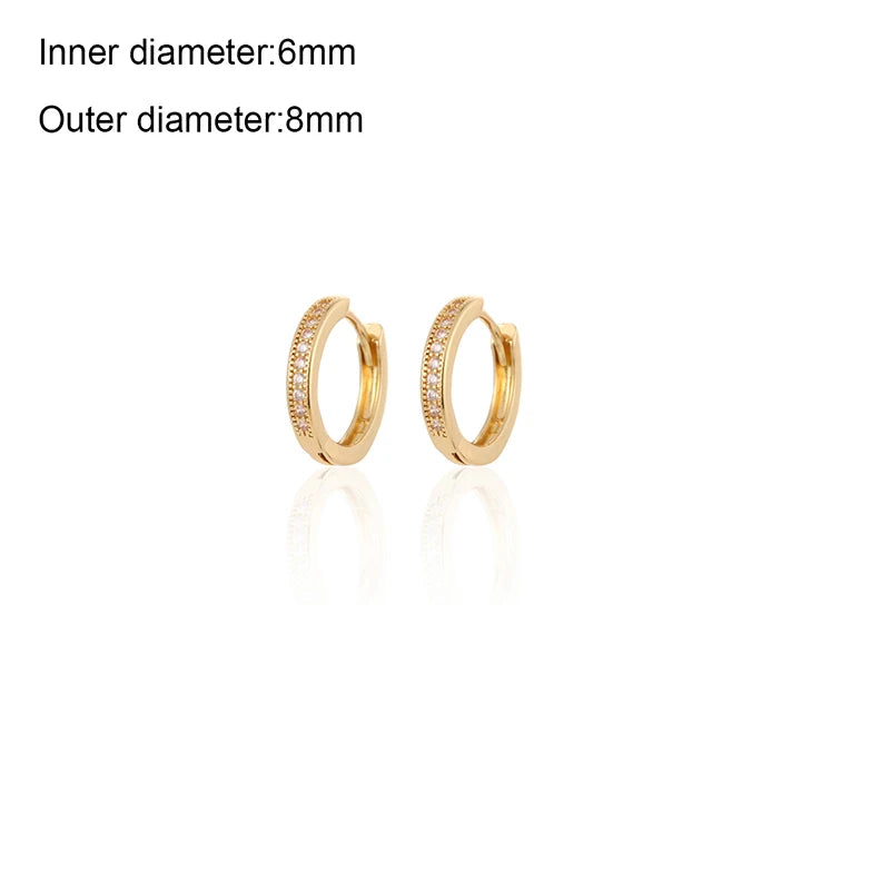 CRMYA Gold Silber gefüllt 16mm 14mm 12mm Blumen baumelnde Ohrringe Zirkonia Creolen für Damen Mädchen Schmuck Großhandel