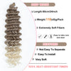 Deep Wavy Twist Synthetische Häkelhaare Afro Lockiges Haar Afrikanische Häkelzöpfe Ombre Blonde Flechthaarverlängerungen für Frauen