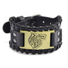 New Retro Wide Leather Pirate Compass Bracelet Men's Bracelet Celtic Viking Jewelry Compass Bracelet Accessories Party Gifts