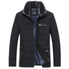 Men's Warm Jacket Winter Parka Fur Collar Windbreaker Cotton Padded Anorak Thick Black Coat Male Casual Autumn Fleece Jacket Men