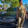 Two Piece Versatile Solid Color Sports And Leisure Set, Women's Cotton Slim Fit T-shirt Paired With Loose Jogging Pants