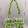 Abendtasche mit Strasssteinen, silberne, handgefertigte Handtasche mit Kristallbesatz für Damen, Geldbörsen und Handtaschen, luxuriöse Designer-Banketttasche