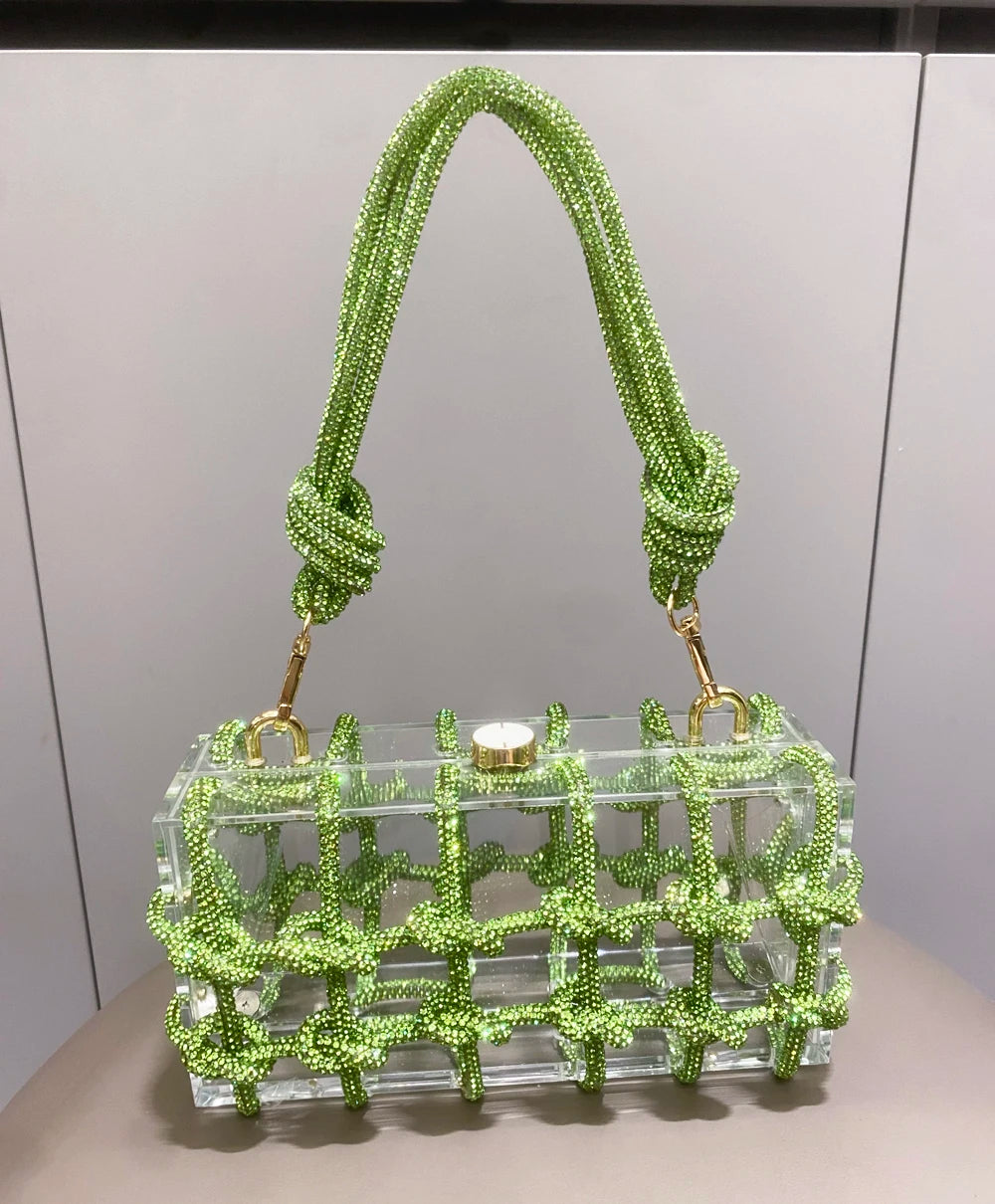 Abendtasche mit Strasssteinen, silberne, handgefertigte Handtasche mit Kristallbesatz für Damen, Geldbörsen und Handtaschen, luxuriöse Designer-Banketttasche