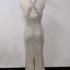Long Dresses Women Elegant Shinny Sequins Midi Dress Female Sleeveless Backless Long Vestidos Lady Party Club Evening Robes