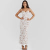Suninheart Winter Damen Abendkleid Elegant 2025 Schnürung Lang Maxi Kleider für besondere Anlässe Weißes Ballkleid Partykleid