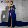 Prowinea Classic Mermaid Prom Dress Crystals Pleat Sweep Train Gala Formal Party Gown Vestidos De Fiesta Customized Plus Size