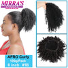 Synthetic Afro Puff Drawstring Ponytail Hair Bun 10 Inch Short Afro Kinkys Curly Afro Bun Extension Hairpieces Large Size