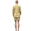 Two Piece Short Sets Women Striped Single Breasted Cardigan Blouses Shorts Elastic Waist Shirt Suit Casual Outwear Summer