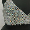 Handmade Crystal Top Women Fashion Beaded Bra Beading Tops Ladies Pearl Cape Smock Outwear Woman Celebrity Covery Top