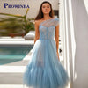 Prowinea Classic Mermaid Prom Dress Crystals Pleat Sweep Train Gala Formal Party Gown Vestidos De Fiesta Customized Plus Size