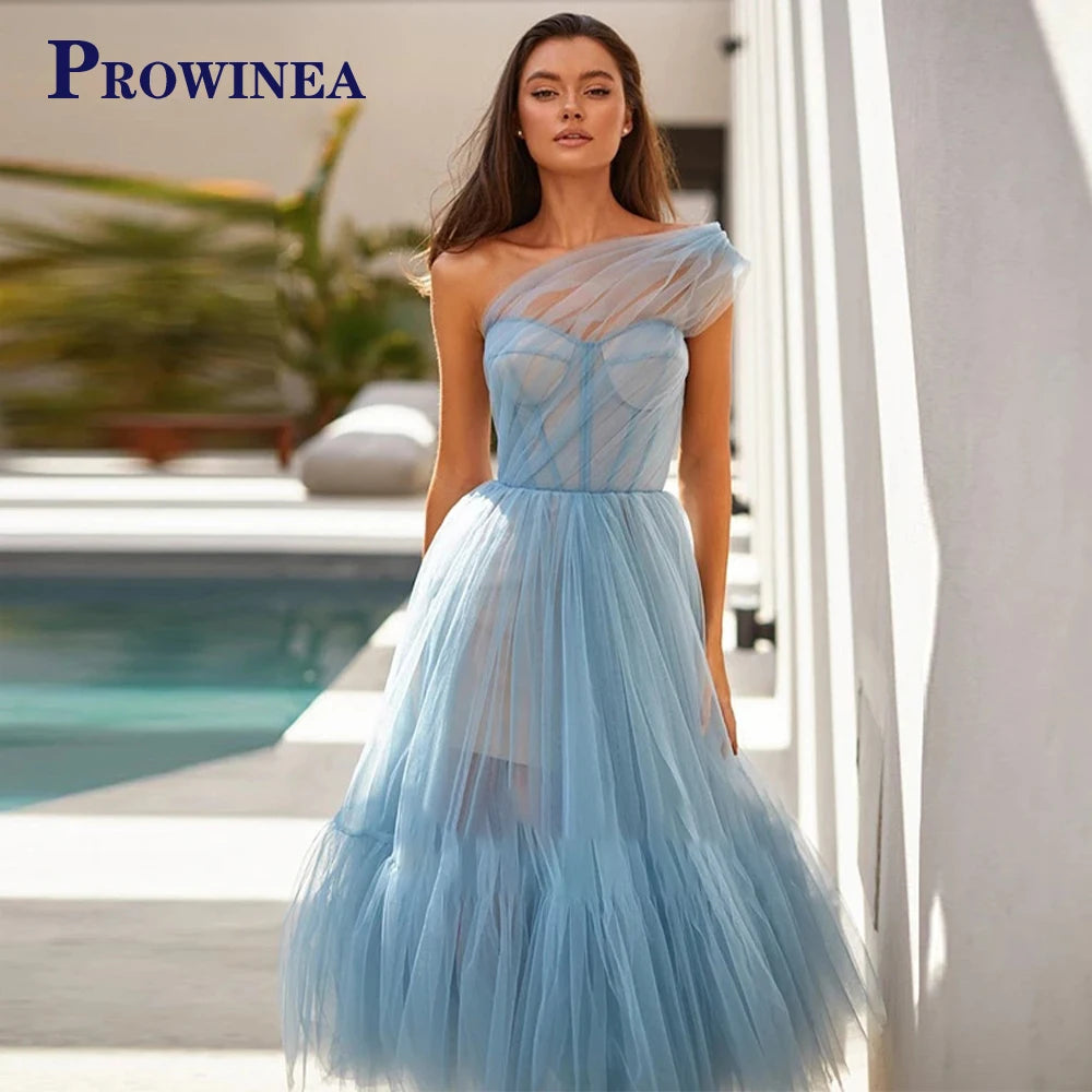 Prowinea Classic Mermaid Prom Dress Crystals Pleat Sweep Train Gala Formal Party Gown Vestidos De Fiesta Customized Plus Size