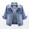 Damen Jeansjacke Frühling Herbst Kurze Jacke Rosa Jeansjacken Lässige Oberteile Lila Gelb Lila Blau Locker Sitzende Oberteile Damen Oberbekleidung