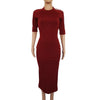 European and American women's fashion white stripe dress