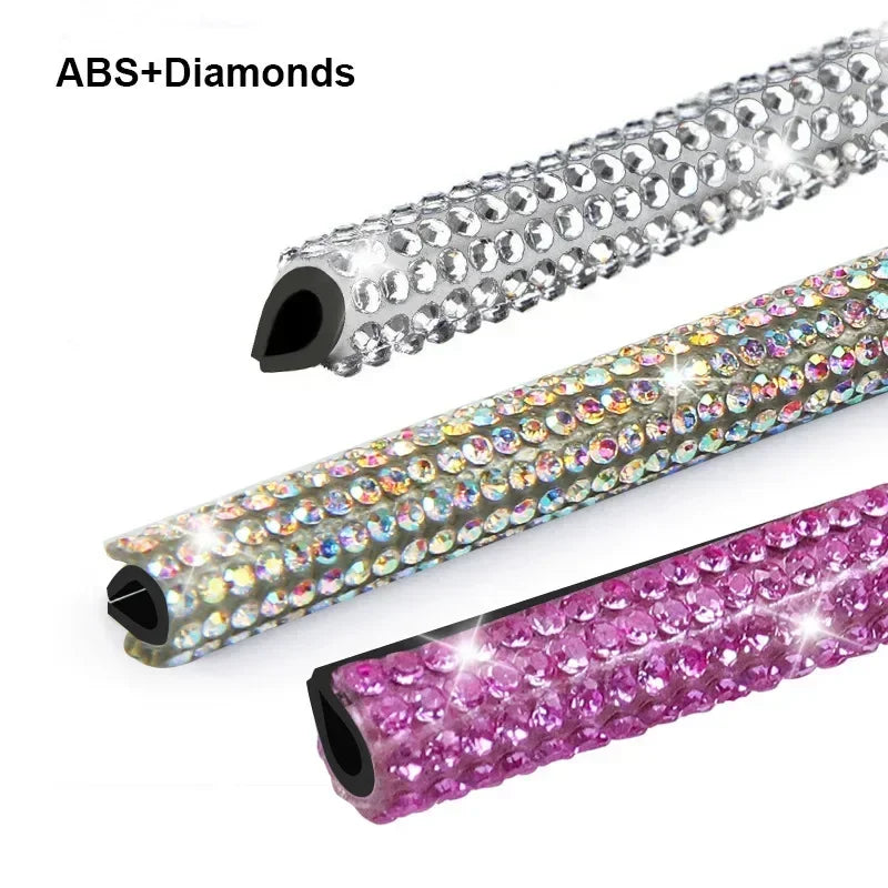 10 Stücke Diamant Auto Klimaanlage Outlet Streifen Bohrer U Form Strass Clip Dekoration Glänzende Kristall Trim Streifen Auto Zubehör