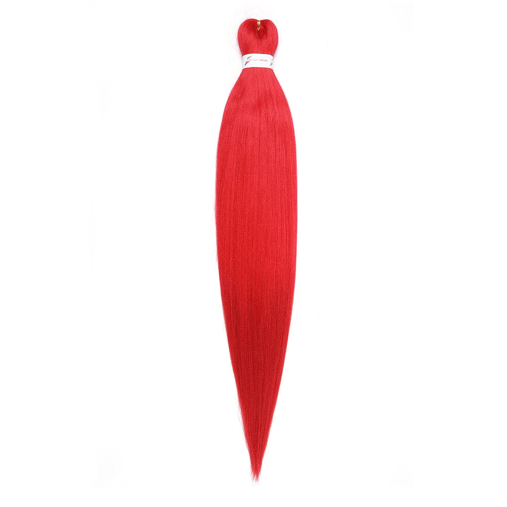 Pre-stretched Braids Synthetic Hair Professional Itch Free Hot Water Setting Fiber 30'' Ombre Yaki Texture Braid Hair Extensions
