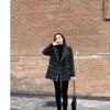 Tweed-Karo Anzugjacke Damen Oberbekleidung Lockerer Mittellanger Zweireihiger Freizeit-Wollblazer Top 2024 Frühling Herbst Neuer Schicker Anzug