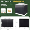 6x8 FT Outdoor Storage Shed, Garden Shed with Updated Frame Structure and Lockable Doors, Metal Tool Sheds for Backyard Garden
