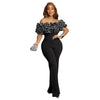 Afrikanische Kleidung für Damen, Sommer, elegant, Kurzarm, weiß, schwarz, Party, Abend, langer Overall, Dashiki, Afrika-Kleidung