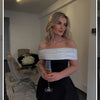Damen Trägerloses Rückenfreies Kurzes Kleid Elegant Sexy Off Shoulder Ärmellose Kleider 2025 Damen Abendparty Geburtstagskleider Schwarz