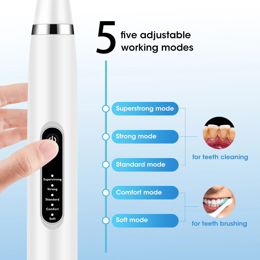 Home Calculus Remover Dental Scaling Electric Scaler Sonic Smoke Stains Tartar Plaque Teeth Whitening Dental Scaler