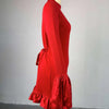 CM.YAYA Women O-neck Long Flare Sleeve Ruffles Mini Dress 2025 Spring Sweet Sexy Birthday Evening Night Party Vestidos Dresses