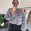 Women's Fashion faux fur coat super hot Autumn Winter women short Faux fox fur fluffy jacket high quality 7xl Ladies furry coats
