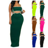Women Dresses 2 Piece Outfits Sexy Sleeveless Slit Dress Hollow Out Bodycon Maxi Skirt Sets Vacation Midi Dress فساتين سهرة