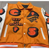 Bestickte College Jacke Herren PU-Lederärmel Oversized Bomberjacken Damen Baseball Mäntel Streetwear Herren Kleidung
