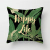 45cm Cushion Case Removable Polyester Green Plant Print Pillowcase Tropical Leaf Cactus Monstera Throw Cushion Cover Home Decor