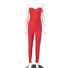 Black White Red Streetwear Tunics High Waist Overalls New Women Backless One Piece Jumpsuits Sexy Sleeveless Strapless Playsuits