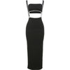 Weird Puss Summer Trend 2-teiliges Set Damen Weißer Saum Trägerloses Oberteil + Trägerkleid Elastische Streetwear-Outfits