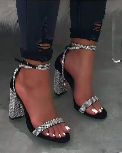 High Heels Sandalen Damen Strass Sexy Transparente Sandalen Weibliche Neue Sommer Party Kleidschuhe Damen Pumps Übergröße