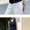 Silk halter V-neck sleeveless bodice Satin vest lace with beautiful back summer jacket with suit top