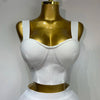 Damen sexy Top kurzer Rock Bodycon Bandage Zweiteiler Sets Weiß Schwarz 2025 Abendparty Luxus Geburtstag Outfit Nachtclub Anzüge