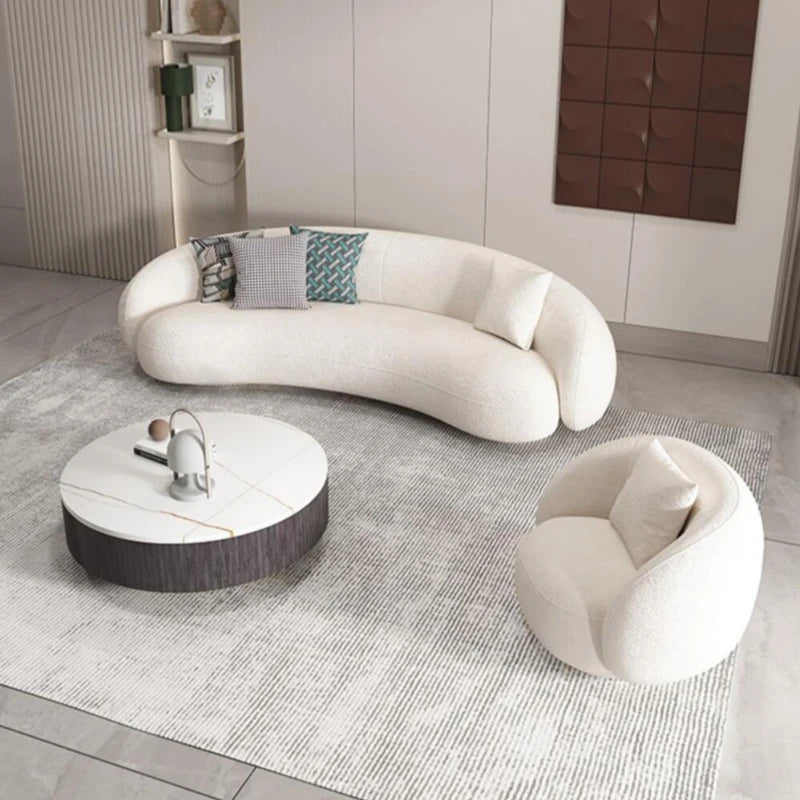 Nordic Reception Sofa Simple Modern Living Room Small Apartment Creative Circular Arc Sofa Net Celebrity Furniture Couch Muebles