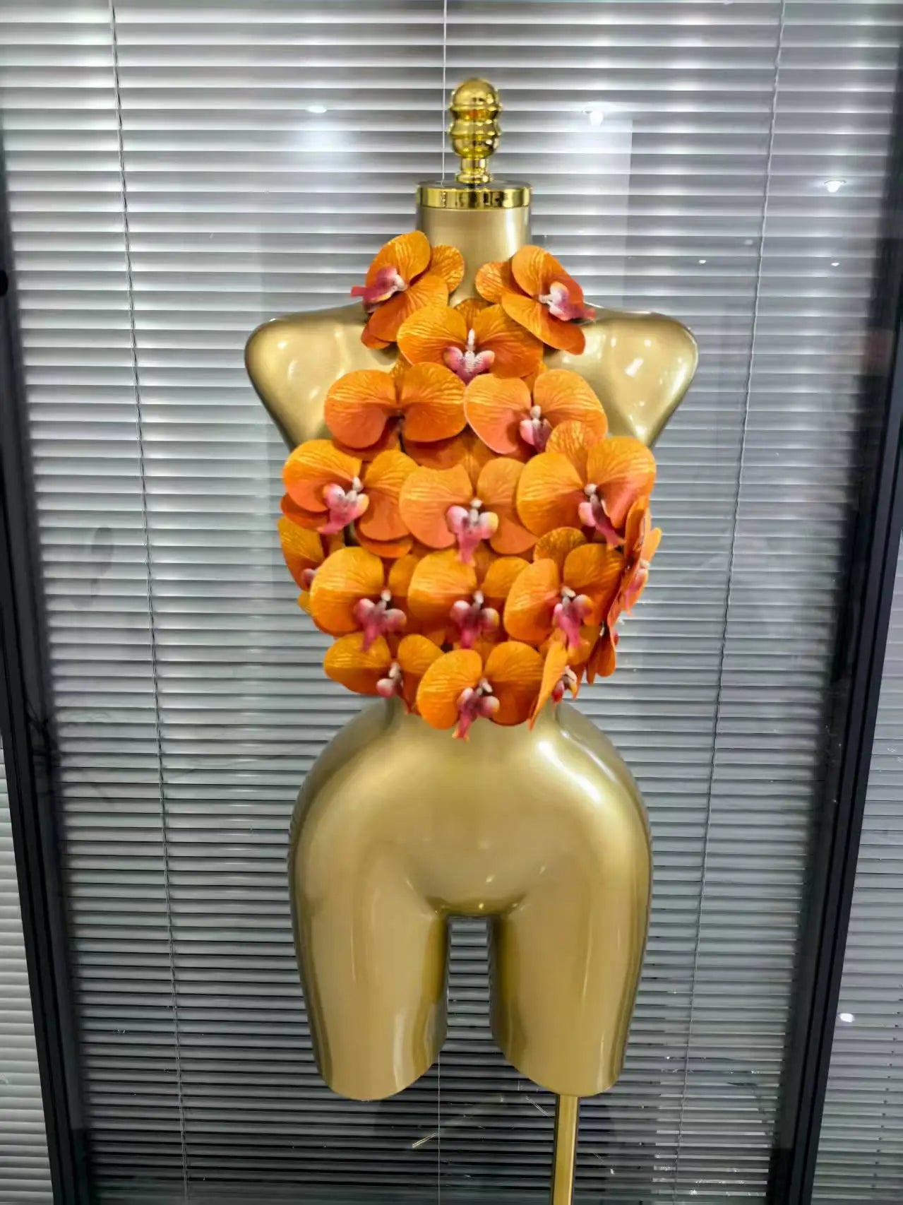 Rosered Orange Women Sexy Florals Backless Halter Bodycon Tops Nightclub Party Celebrate Carnivals Music Festival Tops