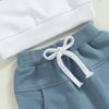 Casual New Baby Boys Long Sleeve Outfits Clothes Fashion Letter Print Sweatshirt Tops Elastic Pants Suit for Baby Fall Clothing