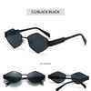 Polygonal Luxury Sunglasses Women Brand Fashion Rhombus Sun Glasses Woman 2024 Retro Vintage Metal Diamond Shades Eyewear