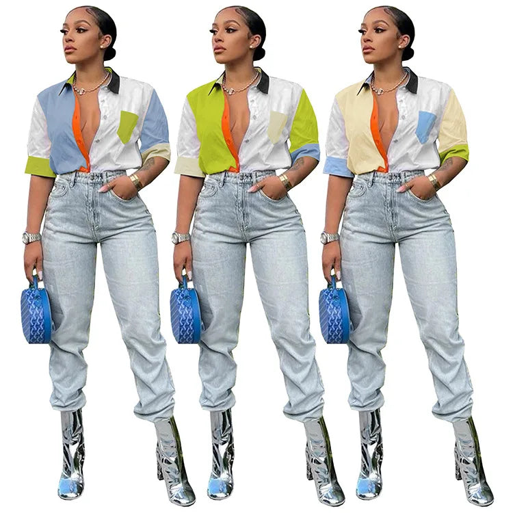 2022 Summer Women Blouses Half Sleeve Spring Blouse Woman Blouse Shirt Office Elegant Work Shirt Top Blusas Mujer De Moda