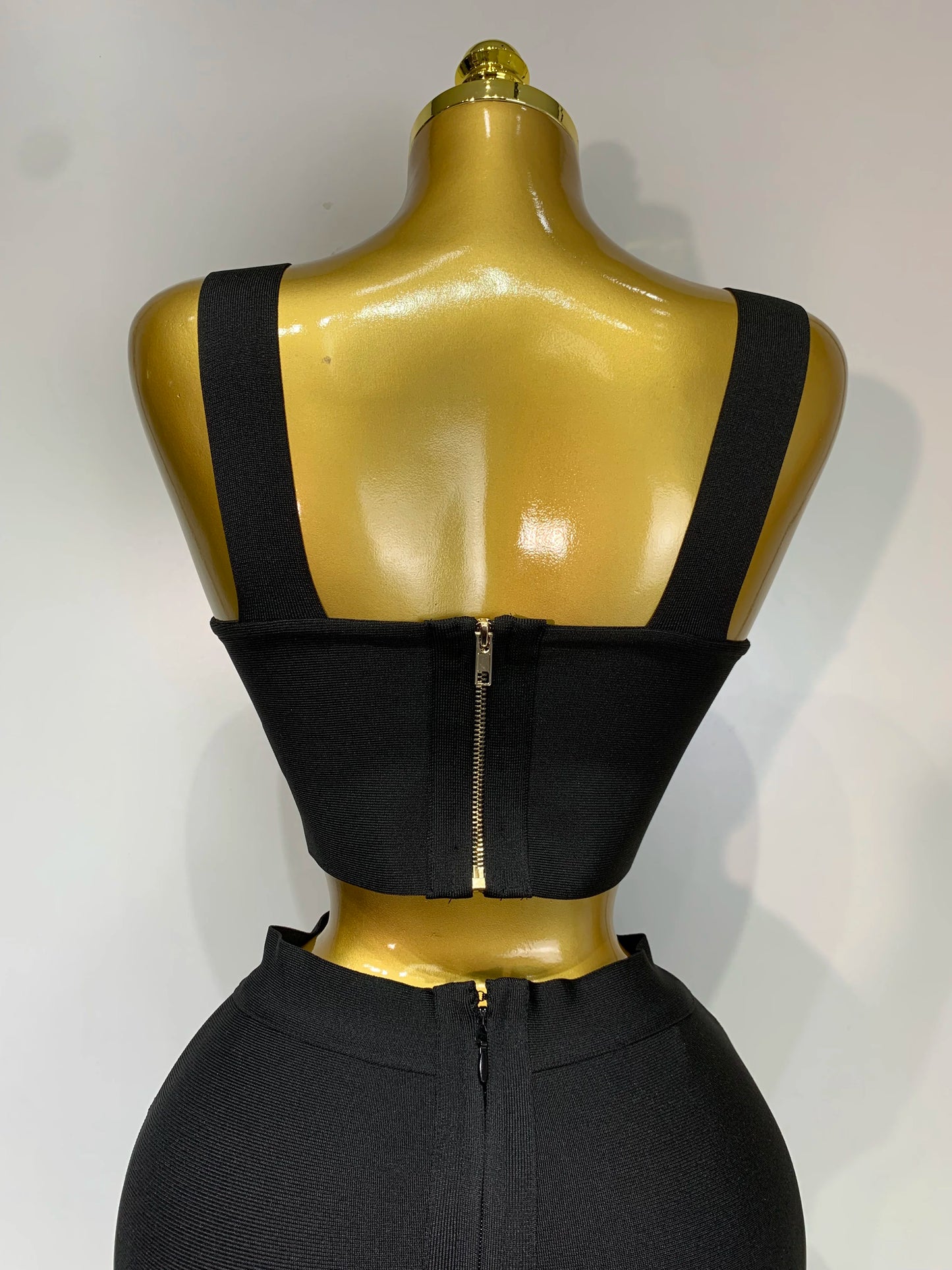 Damen sexy Top kurzer Rock Bodycon Bandage Zweiteiler Sets Weiß Schwarz 2025 Abendparty Luxus Geburtstag Outfit Nachtclub Anzüge