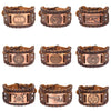 New Retro Wide Leather Pirate Compass Bracelet Men's Bracelet Celtic Viking Jewelry Compass Bracelet Accessories Party Gifts